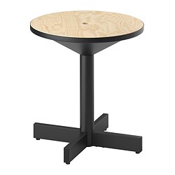 GRIMSARBO - Meja samping, kayu lapis pinus/hitam