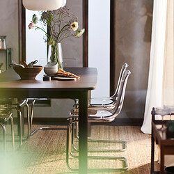 TOBIAS - Chair, transparent/chrome-plated