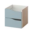 KALLAX - insert with 2 drawers, wave shaped/light grey-blue, 33x33 cm | IKEA Indonesia - PE965009_S2