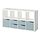 KALLAX - shelving unit, with 2 doors/4 drawers white/light grey-blue wave shaped, 147x77 cm | IKEA Indonesia - PE965012_S1