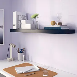 LACK - Rak dinding, hitam-biru, 110x26 cm