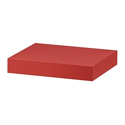 LACK - Rak dinding, merah, 30x26 cm