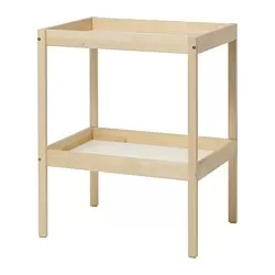 SNIGLAR - Meja ganti popok bayi, kayu beech/putih, 72x53 cm
