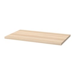 ADILS/LINNMON - Meja, efek kayu oak diwarnai putih/putih, 100x60 cm