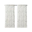 TIMJANSMOTT - Curtains, 1 pair, white/floral pattern, 145x250 cm