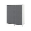PLATSA - Lemari pakaian dg 2 pintu geser, putih Larkollen/abu-abu tua, 160x57x191 cm