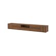 EKET - Media storage combination, brown/walnut effect with doors, 280x35x35 cm