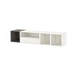 EKET - Media storage combination, white/dark grey, 175x35x35 cm