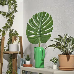 SMYCKA - Daun tiruan, dalam/luar ruang/Monstera hijau, 80 cm