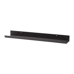 MALMBÄCK - Display shelf, dark grey, 60 cm