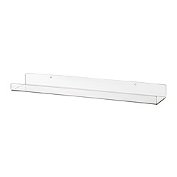 MELLÖSA - Picture ledge, transparent, 60 cm