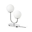 SIMRISHAMN - Table lamp, chrome-plated/opal white glass, 42 cm