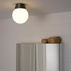 FRIHULT - Lampu plafon/dinding, hitam