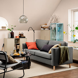 PÄRUP - 3-seat sofa, Vissle grey
