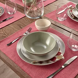SVARTSENAP - Place mat, pink-red, 35x45 cm