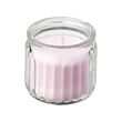 LUGNARE - Scented candle in glass, Jasmine/pink, 12 hr