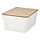 KUGGIS - box with lid, white/bamboo, 13x18x8 cm | IKEA Indonesia - PE934411_S1