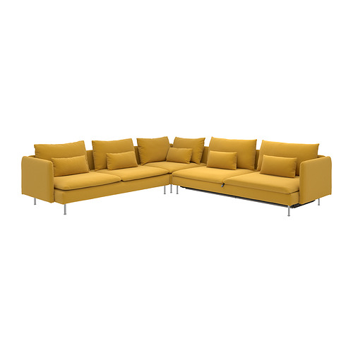 SÖDERHAMN corner sofa-bed, 6-seat