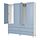 PLATSA - lemari pakaian dg 4 pintu + 6 laci, putih/Sannidal biru, 160x42x191 cm | IKEA Indonesia - PE965282_S1