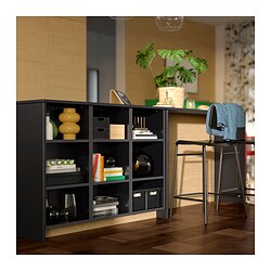 STIG - Bar stool with backrest, counter height black/black, 63 cm