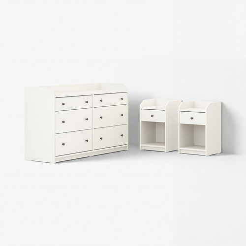 HAUGA bedroom furniture, set of 3