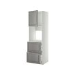 METOD/MAXIMERA - Hi cab f ov w dr/2 frnts/2 hi drwrs, white/Bodbyn grey, 60x60x200 cm