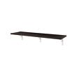BERGSHULT/SANDSHULT - Wall shelf, brown-black/white stained aspen, 120x30 cm