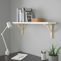 BERGSHULT/SANDSHULT - Wall shelf, white/aspen, 80x20 cm