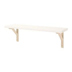 BERGSHULT/SANDSHULT - Wall shelf, white/aspen, 80x20 cm