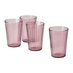 BROKROCKA - Glass, grey-pink, 31 cl