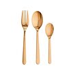 FÖRNUFT - Peralatan makan, set isi 18, warna rose gold