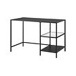 VITTSJÖ - desk, black-brown/glass, 110x60 cm | IKEA Indonesia - E1004043_S2