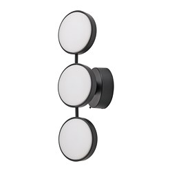 KABOMBA - LED wall lamp, dimmable matt/black, 47x14 cm