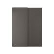 HASVIK - Pair of sliding doors, dark grey, 150x201 cm