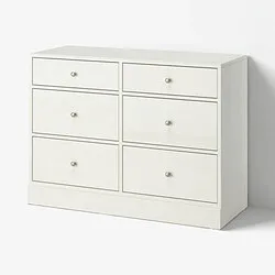 HAVSTA - Lemari 6 laci, putih, 121x47x89 cm