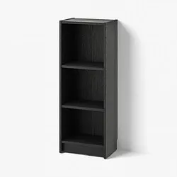 BILLY - Rak buku, hitam efek kayu oak, 40x28x106 cm