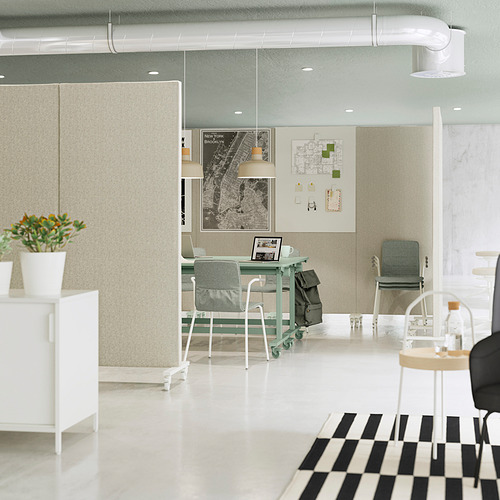 MITTZON acoustic screen f frame w castors