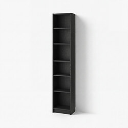 BILLY - Rak buku, hitam efek kayu oak, 40x28x202 cm