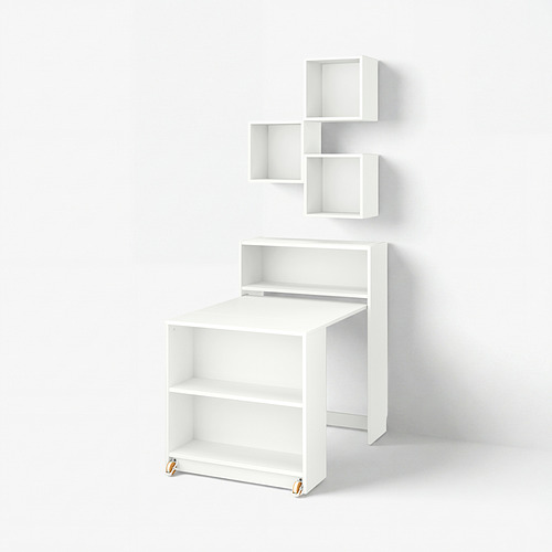 BILLY/EKET bookcase comb w foldable table