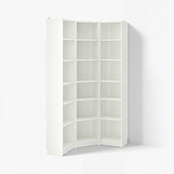 BILLY - Bookcase combination/crnr solution, white, 95/95x28x202 cm