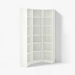 BILLY - Kombinasi rak buku/solusi sudut, putih, 95/95x28x202 cm
