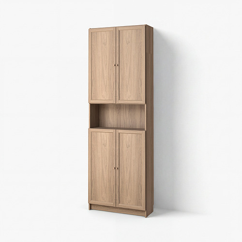 BILLY/OXBERG bookcase w doors/extension unit