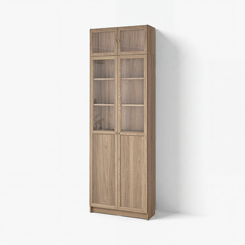 BILLY/OXBERG bookcase with glass doors