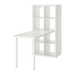 KALLAX/LINNMON - Desk combination, white, 77x139x147 cm