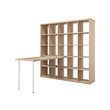 LAGKAPTEN/KALLAX - Desk combination, white/white stained oak effect, 182x179x182 cm