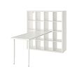 LAGKAPTEN/KALLAX - Desk combination, white, 147x179x147 cm
