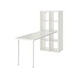 LAGKAPTEN/KALLAX - Desk combination, white, 77x179x147 cm
