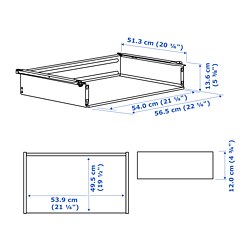 HJÄLPA - Drawer without front, white, 60x55 cm