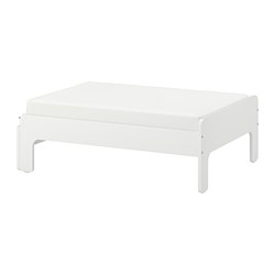 SLÄKT - Tempat tidur yg dpt dipanjangkan, putih, 80x200 cm
