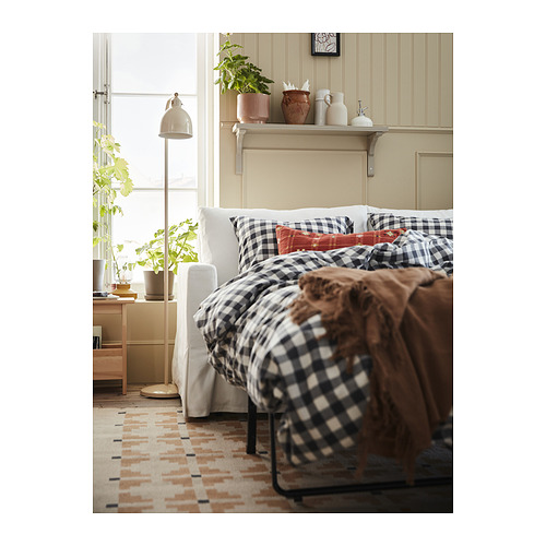 EKTANDVINGE duvet cover and 2 pillowcases